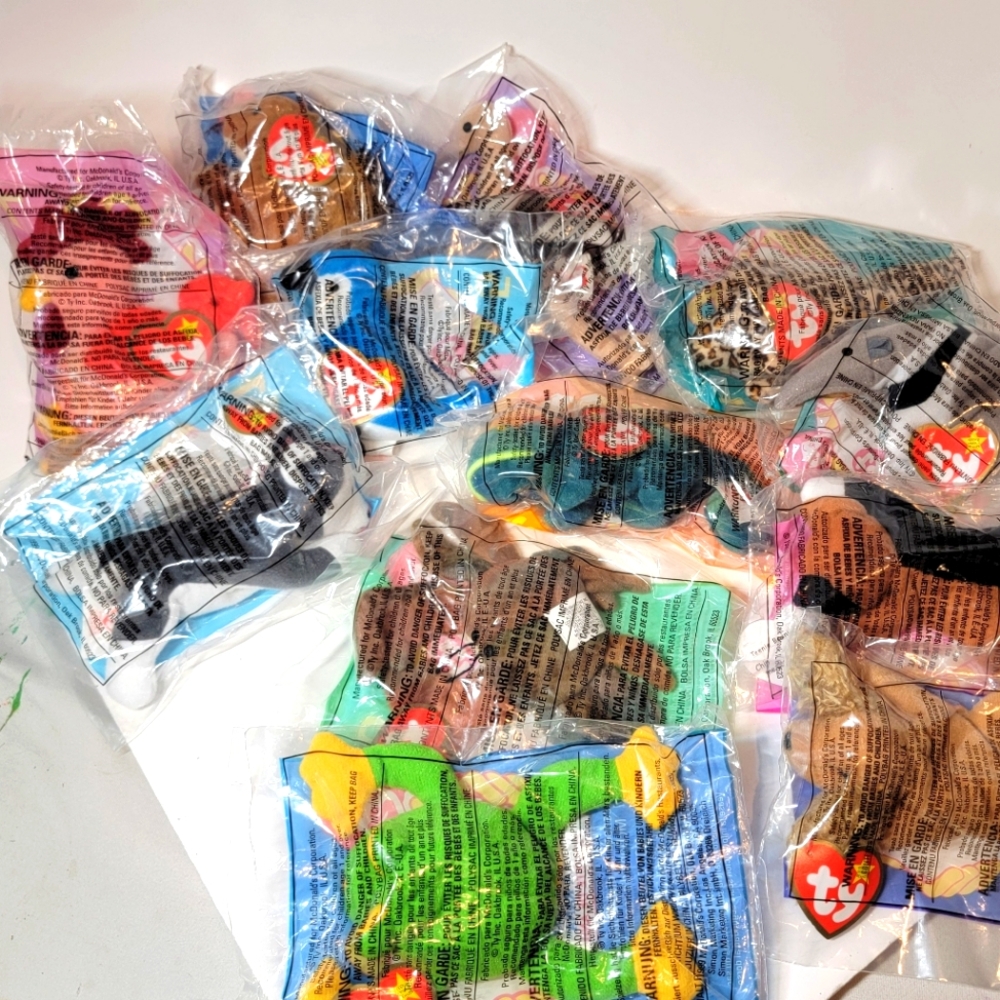 Vintage TY Beanie Babies Assorted (12) Plush Toys Mcdonald's Collectibles